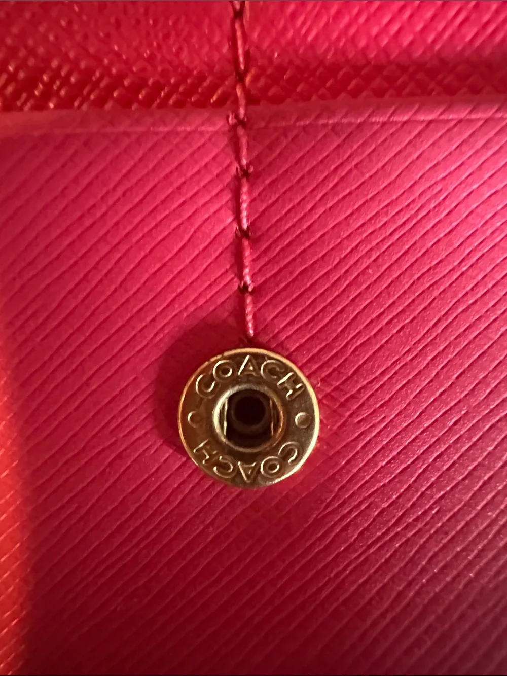 Coach Slim Pink/Fuchsia Leather Wallet/Clutch